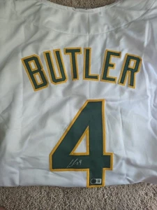 Camiseta deportiva firmada por Lawrence Butler personalizada Oakland Athletics XL (certificado de autenticidad Beckett) - Imagen 1 de 3