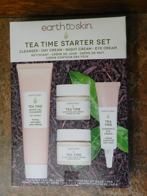 Earth To Skin Tea Time Starter - Limpiador - Crema de día - Crema de noche - Crema de ojos Foto 1 de 4