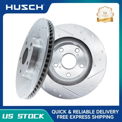 Front Drilled Brake Disc Rotors for Toyota Corolla iM 2017-2018 & Scion iM 2016  - Image 1 of 4