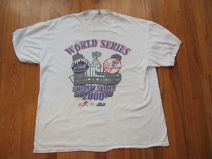 Mets & Yankees 2000 World Series T-Shirt Gr. XL mit kompletter Aufstellung am Rücken - Bild 1 von 6