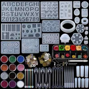 Kit de moldes de resina para principiantes moldes de silicona kit de inicio suministros de resina epoxi - Imagen 1 de 24