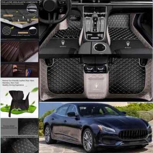 For Maserati Front & Rear Carpets Car Floor Mat Waterproof All Weather Auto - Imagen 1 de 28