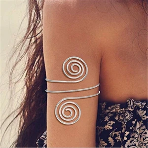Oberarmreif Arm Spange Arm-Manchette Armschmuck Spiralen Damen Geschenk 2# - Bild 1 von 9