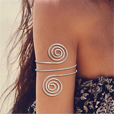 Oberarmreif Arm Spange Arm-Manchette Armschmuck Spiralen Damen Geschenk 2# - Bild 1 von 4