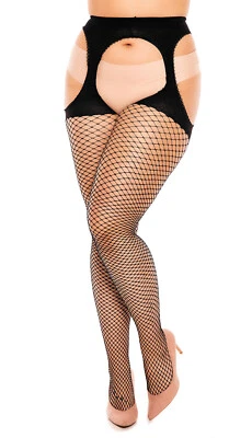 Glamory Ouvert Netzstrumpfhose Mesh, Schrittoffen und Pofrei bis Größe 62, 50353 - Bild 1 von 4