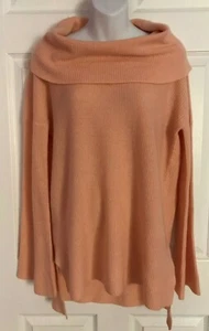 Neu mit Etikett Lord & Taylor Damen SMALL Kaschmir High-Low Wasserfallausschnitt Pullover pfirsichfarben 270 $ - Bild 1 von 6