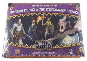 Massive Darkness Warrior Priests vs Spearmaiden Cyclops Expansion Sealed - Picture 1 of 6