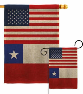 Chile US Friendship Burlap Garden Flag Decorative Small Gift Yard House Banner - Picture 1 of 19