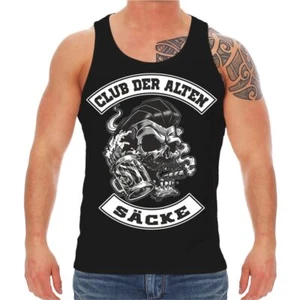 Herren Trägerhemd Tank Top Club der alten Säcke Rockn Roll Oldschool Biker - Bild 1 von 3