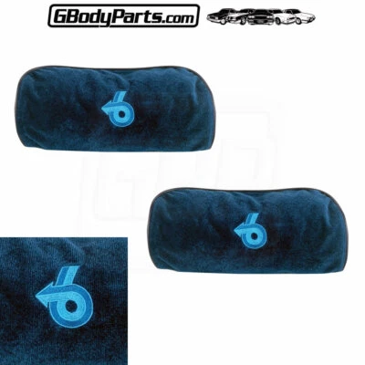 84-87 Turbo T-Type Regal Power 6 Logo Reposacabezas Juego de Cubierta Monótono Colores AZUL Foto 1 de 2