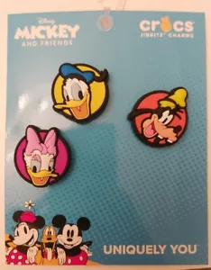 Disney Mickey & Friends 3 Pack Crocs Jibbitz Shoe Charms Donald, Daisy & Goofy - Picture 1 of 5