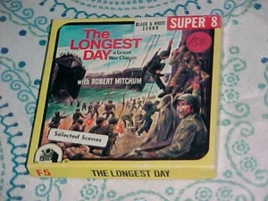 "The Longest Day"" Robert Mitchum Super 8 schwarz & weiß Sound 5" Film Film Rolle" - Bild 1 von 2