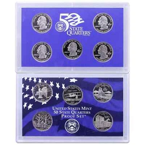 2001 S Proof State Quarter Set Gem DCam No Box or COA 5 Coins US Mint T138 - Picture 1 of 1