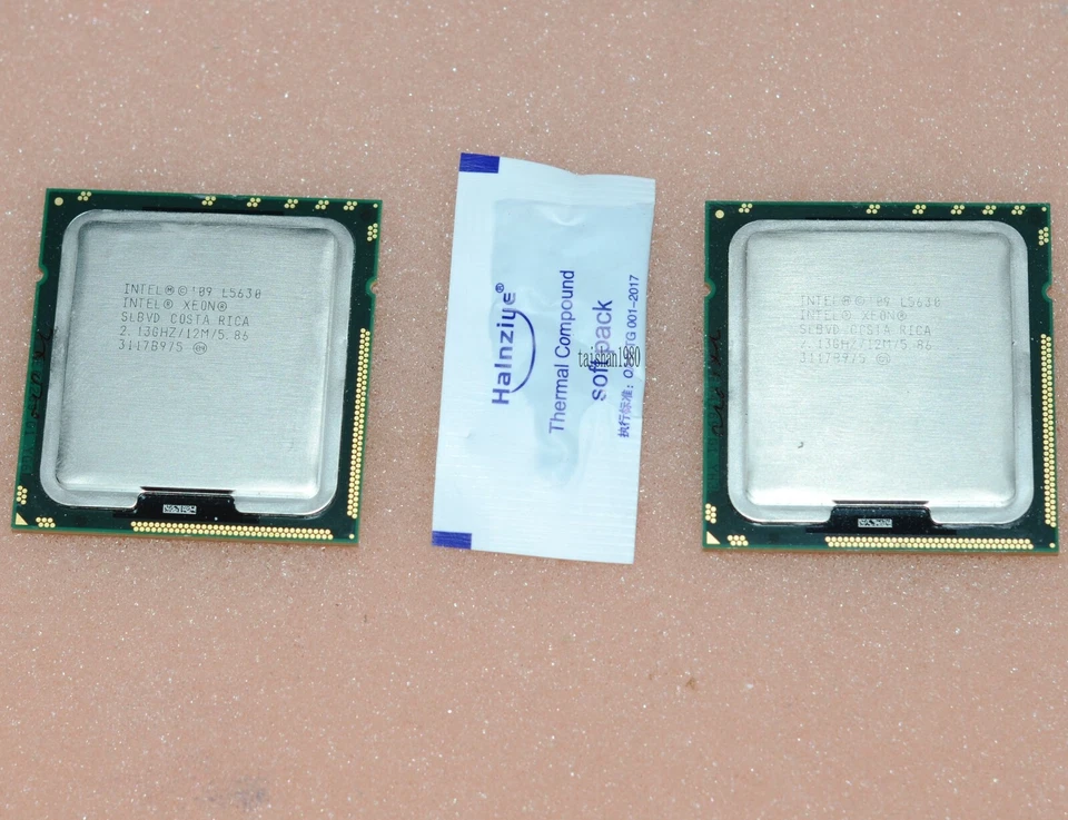 Lot of 2 Intel Xeon L5630 2.13GHz 12MB 2933MHz LGA1366 Desktop CPU Server Proces - Image 1 of 4