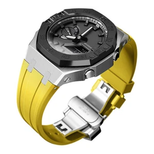 Premium Stainless Steel Case + Silicone Strap AP Mod Kit Set for G-Shock GA-2100 - Picture 1 of 77