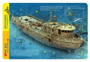 Mr. Bud Wreck Roatan Reef Smart Waterproof Dive Card - Bild 1 von 2