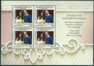 AUSTRALIA - 2015 'BIRTH OF PRINCESS CHARLOTTE' Miniature Sheet MNH [E8042] - Imagen 1 de 1