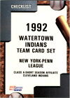 1992 Watertown Indians Fleer/ProCards #3253 Checklist