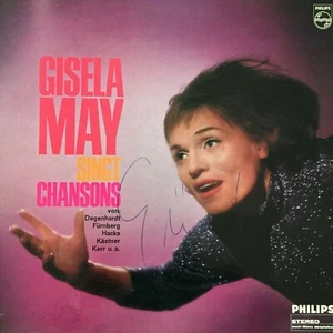 GISELA MAY: singt Chansons (Philips Stereo 843 957 PY / signiert) - Picture 1 of 2