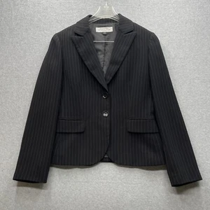 Tahari Arthur S Levine Anzugjacke Damen 8 Petite 8p schwarz Nadelstreifen Kleid Top - Bild 1 von 8