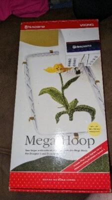 Mega Hoop Husqvarna Viking 14.2 x 6 sew embroider Designer I II CD 412 6255-02 - Image 1 of 3
