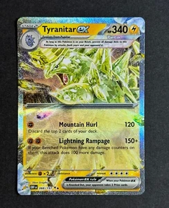 Tyranitar ex 066/197 Obsidian Flames Doble Raro Pokemon Juego de Cartas Coleccionables Casi Nuevo/Como Nuevo - Imagen 1 de 2