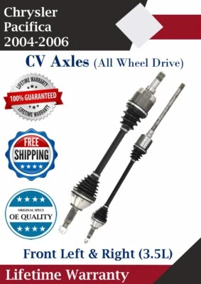 Novos eixos CV dianteiros originais de fábrica para 2004-2006 Chrysler Pacifica 3.5L 4X4 garantia vitalícia - Imagem 1 de 4