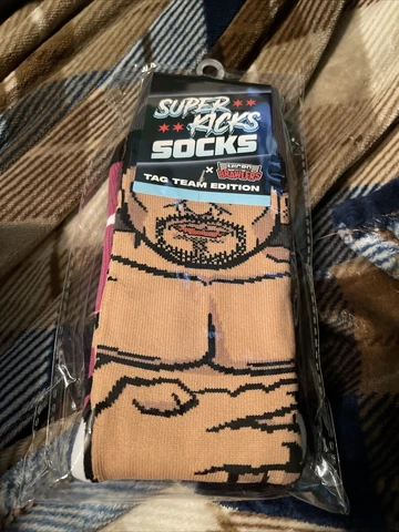 All Elite Crate Exclusive The Acclaimed Super Kick Socks AEW Max Caster Bowens Cover