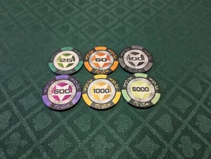 6 Chip Sample Poker Set - Picture 1 of 4