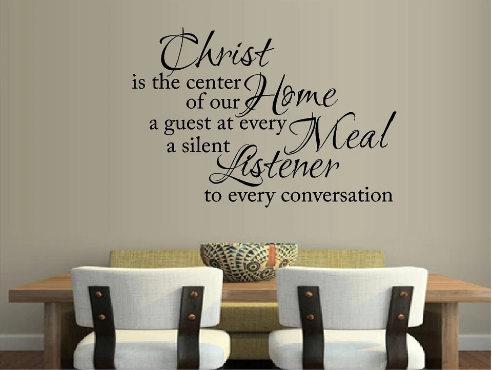 ORACAL VINYL 651 Christ is the Center of our Home... Vinyl Decal Home Décor 12" x 19"