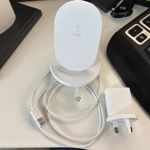 Belkin Wireless Charging Stand - 15W Qi-Certified Charger Stand (white) - Picture 1 of 3