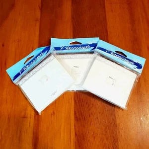 150 Vtg Paper Art 16-729B Elegance Placecards 3.75x3" Silver White 80s Style NOS - Picture 1 of 2