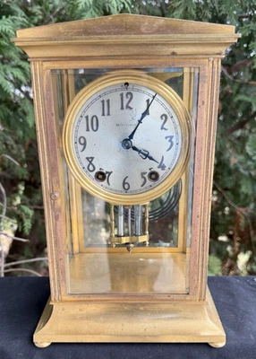 Antiguo Reloj Manto Regulador Cristal C 1909 Seth Thomas Empire #23 - VER VIDEO Foto 1 de 4