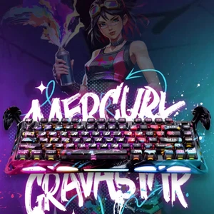 Gravastar W75 Magnetic Axis Keyboard - Neon District TTC Full POM Magneto King - Picture 1 of 8