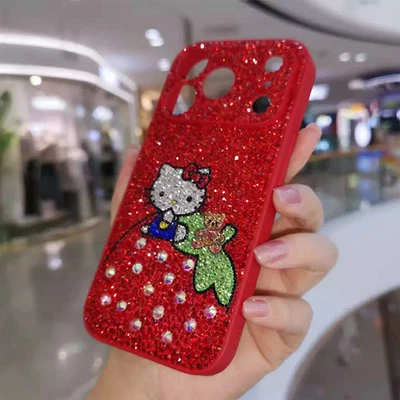 Funda gema con patrón de dibujos animados de diamantes brillantes para iPhone 17 16 15 14 13 12 11 X Pro Max Foto 1 de 4