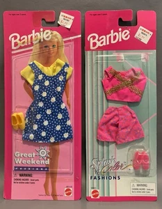 BARBIE Great Weekend Fashions & Splash N Color 2 Outfits  Mattel 1995 Vintage￼ - Picture 1 of 11