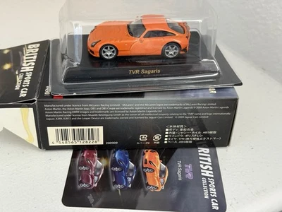 Kyosho 1:64 British Sports Car Collection diecast TVR Sagaris naranja; EN CAJA Foto 1 de 3