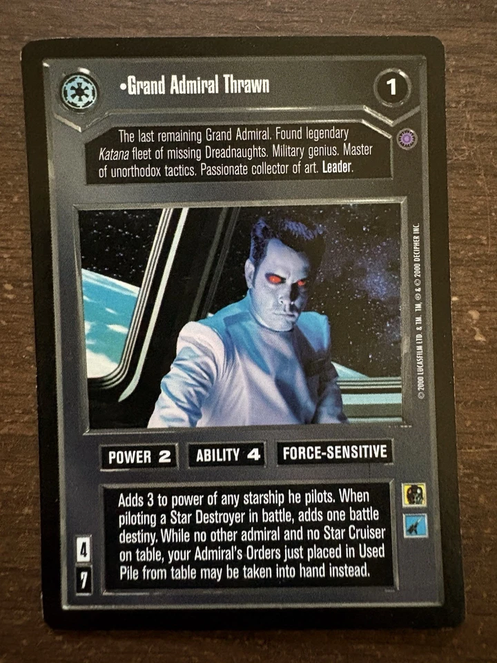 Decipher Star Wars CCG Grand Admiral Thrawn Reflections II Rare $$$ - Image 1 of 1