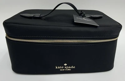 Kate spade Chelsea путешествий косметический чехол в черный #KC635 новый с Ярлыками Рекомендуемая розничная цена производителя $159 - Изображение 1 из 4