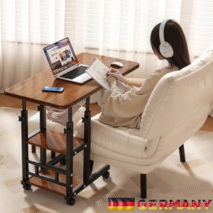 Mesa Portátil Escritorio Mesa de Oficina PC Mesa con Ruedas Mesa de Ordenador Ajustable - Imagen 1 de 6