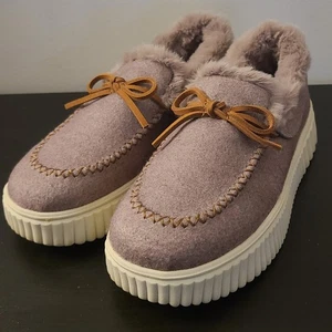 Skechers Damen-Mokassin kuschelig gefütterte Hausschuhe Cozy Ojai mauve lila Größe 8,5 gebraucht, in einwandfreiem Zustand - Bild 1 von 9