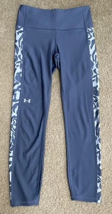 UNDER ARMOUR WOMEN'S HEATGEAR HI RISE ANKLE LEGGINGS BLUE SZ S - Picture 1 of 6