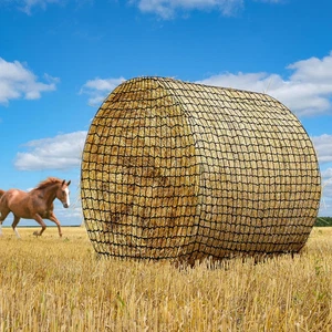 6 * 6 Ft Large round Bale Hay Net for Horses Slow Feeder Hay Net for Livestock K - Picture 1 of 12