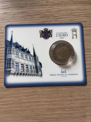Luxemburg 2 Euro 2007 Palast des Großherzogs Coincard BU limitierte Ausgabe - Bild 1 von 2