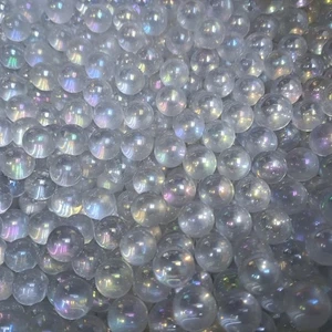 50pcs Top Zinc Plating-coloring Rainbow Sphere Mini Ball Quartz Crystal Healing - Picture 1 of 6