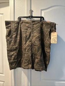 Cargo Shorts Camouflag Herren 626 blau e Größe 56 Blatt Pflanzen grün Vintage - Bild 1 von 16