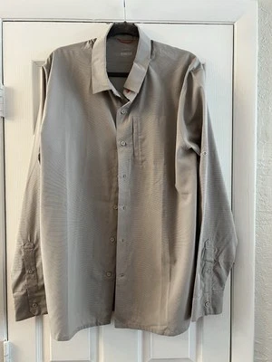 Merrell Mens XL Light Long Sleeve Button Front Hiking Performance Shirt - Image 1 of 4