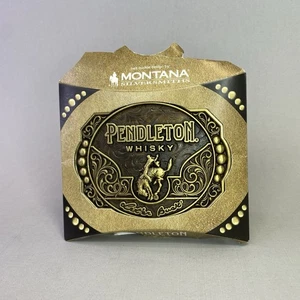 Pendleton Whisky Oro Hebilla Cinturón Montana Plateros Canadian Western Cowboy - Imagen 1 de 10