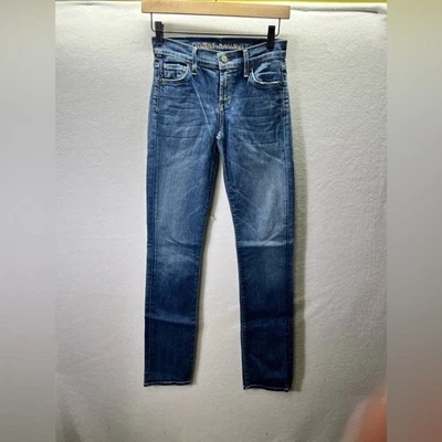 Pantalones de mezclilla Citizens Of Humanity Ava tiro bajo pierna recta para mujer 24 cintura azul 2315 Foto 1 de 4