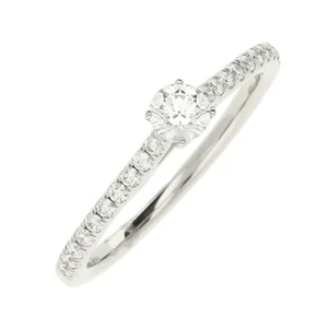 Ladies Platinum Round Brilliant Diamond Ring - Size M - 0.44ct - Picture 1 of 4